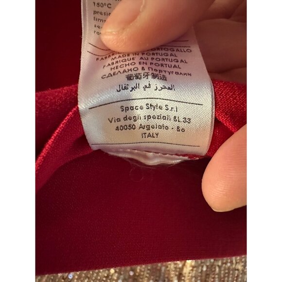 Space Simona Corsellini Womens Red Slim Fit Tapered Leg Pants Size UK 44 Italy - Picture 6 of 16